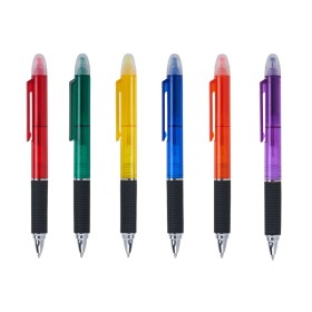 Caneta pvc com marca texto, Corpo translúcido colorido Personalizado para Brindes H1448