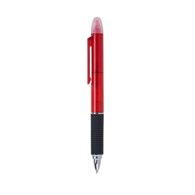 Caneta pvc com marca texto, Corpo translúcido colorido Personalizado para Brindes H1448