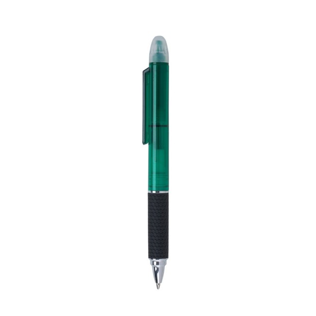 Caneta pvc com marca texto, Corpo translúcido colorido Personalizado para Brindes H1448
