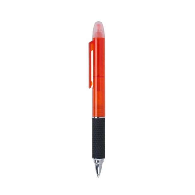 Caneta pvc com marca texto, Corpo translúcido colorido Personalizado para Brindes H1448