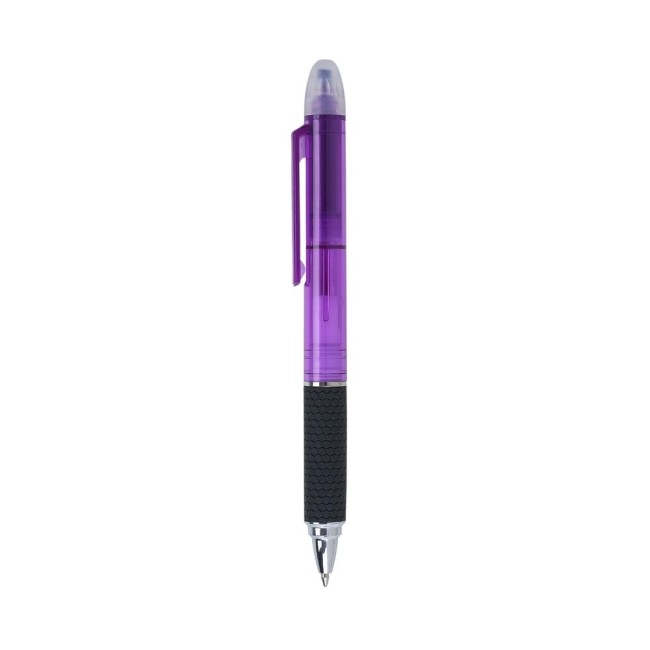 Caneta pvc com marca texto, Corpo translúcido colorido Personalizado para Brindes H1448