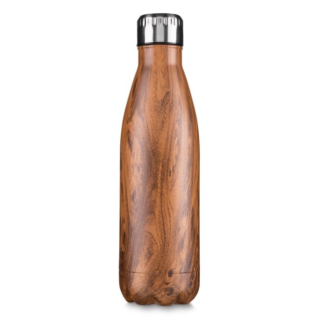 Garrafa aço inoxidável 750 ml madeirado Personalizada para Brindes H1473