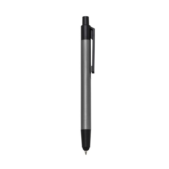 Caneta touch metal inteira colorida com detalhes preto Personalizada para Brindes H1547