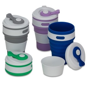 Copo retrátil 350 ml de silicone, livre de BPA Personalizado para Brindes H1635