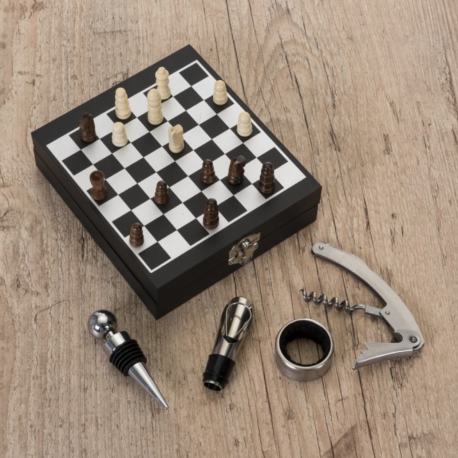 Kit vinho formato xadrez Personalizado para Brindes H1326