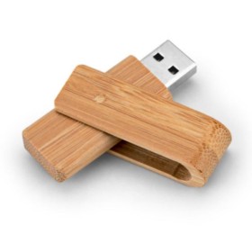 Pen Drive Giratório em Bambu Personalizado para Brindes H970539